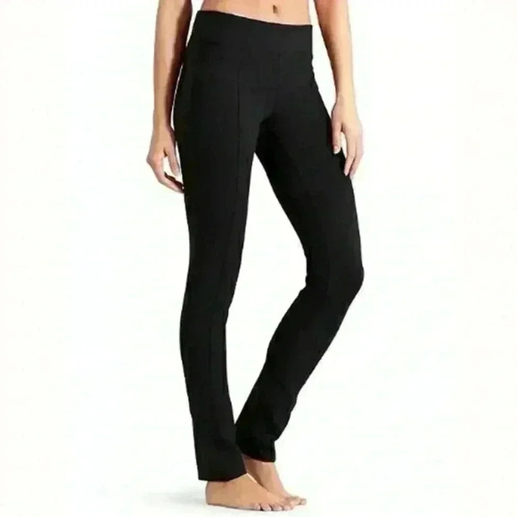 Athleta Tech Stretch Metro Classic Straight Leg Pants Womens Size Medium Black - Picture 11 of 13
